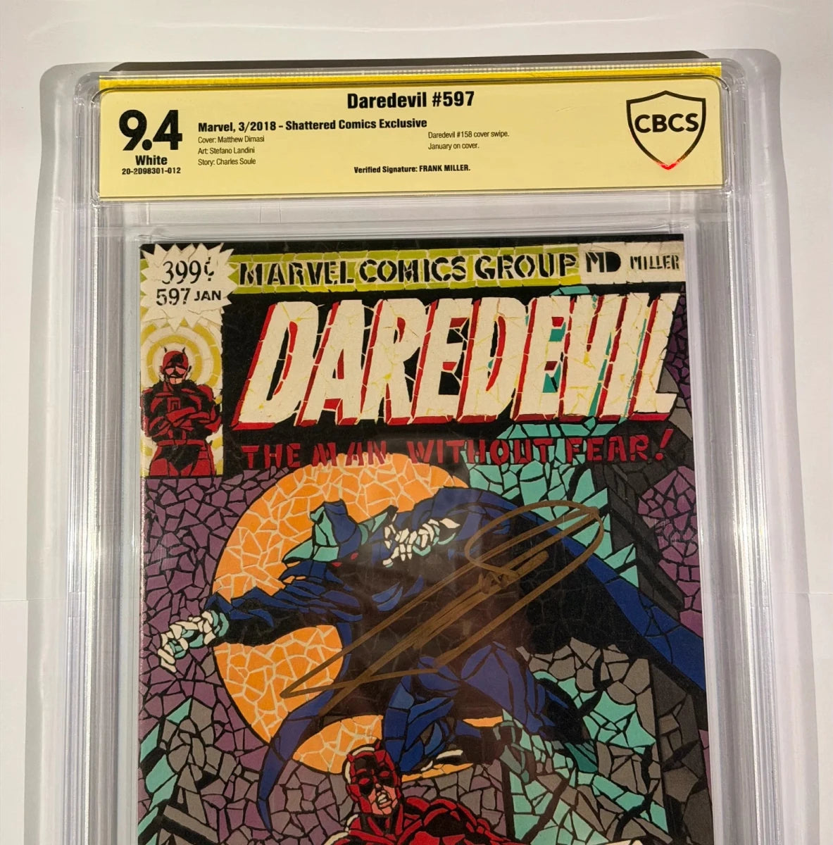 Daredevil 597 shattered comic exclusive graded and signed by Frank miller by DXB COMICS on MYNTED