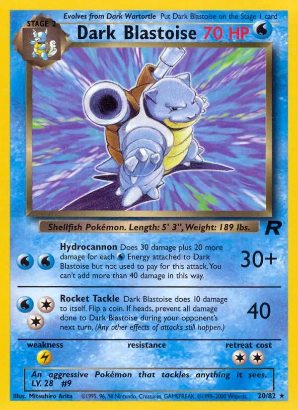 Dark Blastoise - 20/82 - Team Rocket (Unlimited) - LP by The Archive Stop on MYNTED