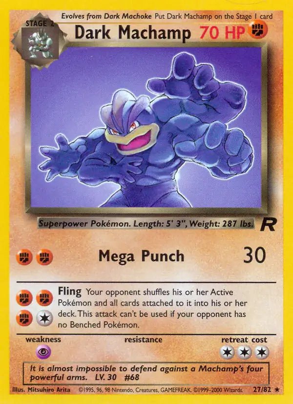 Dark Machamp - 27/82 - Team Rocket (Unlimited) LP by The Archive Stop on MYNTED