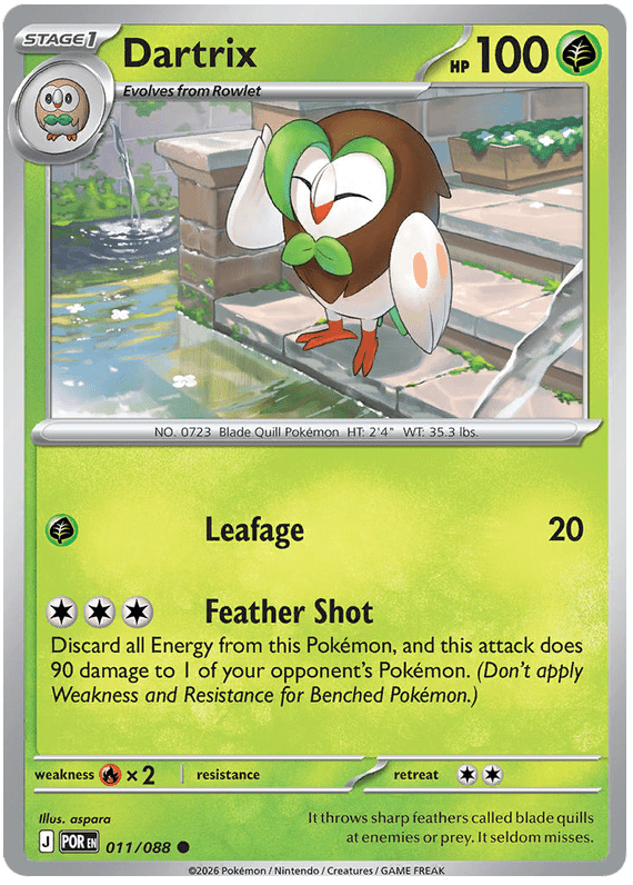 Dartrix 011/088 Common | Mega Evolution – Perfect Order by Worth the XP on MYNTED