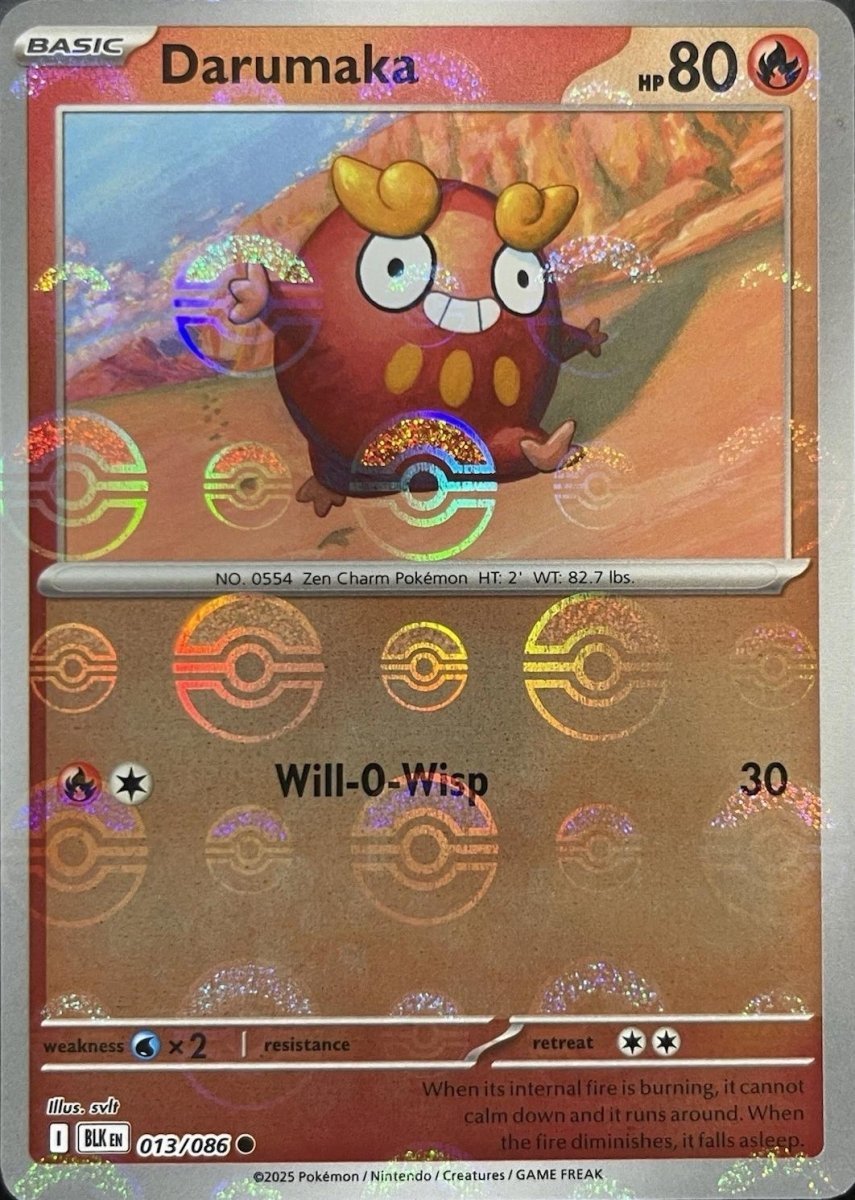 Darumaka - 013/086 (Poke Ball Pattern) - SV: Black Bolt (BLK) by SAFAQATI on MYNTED