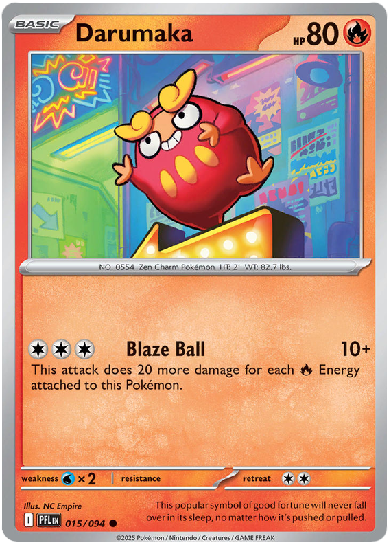 Darumaka 015/094 Common | Mega Evolution – Phantasmal Flames by Worth the XP on MYNTED