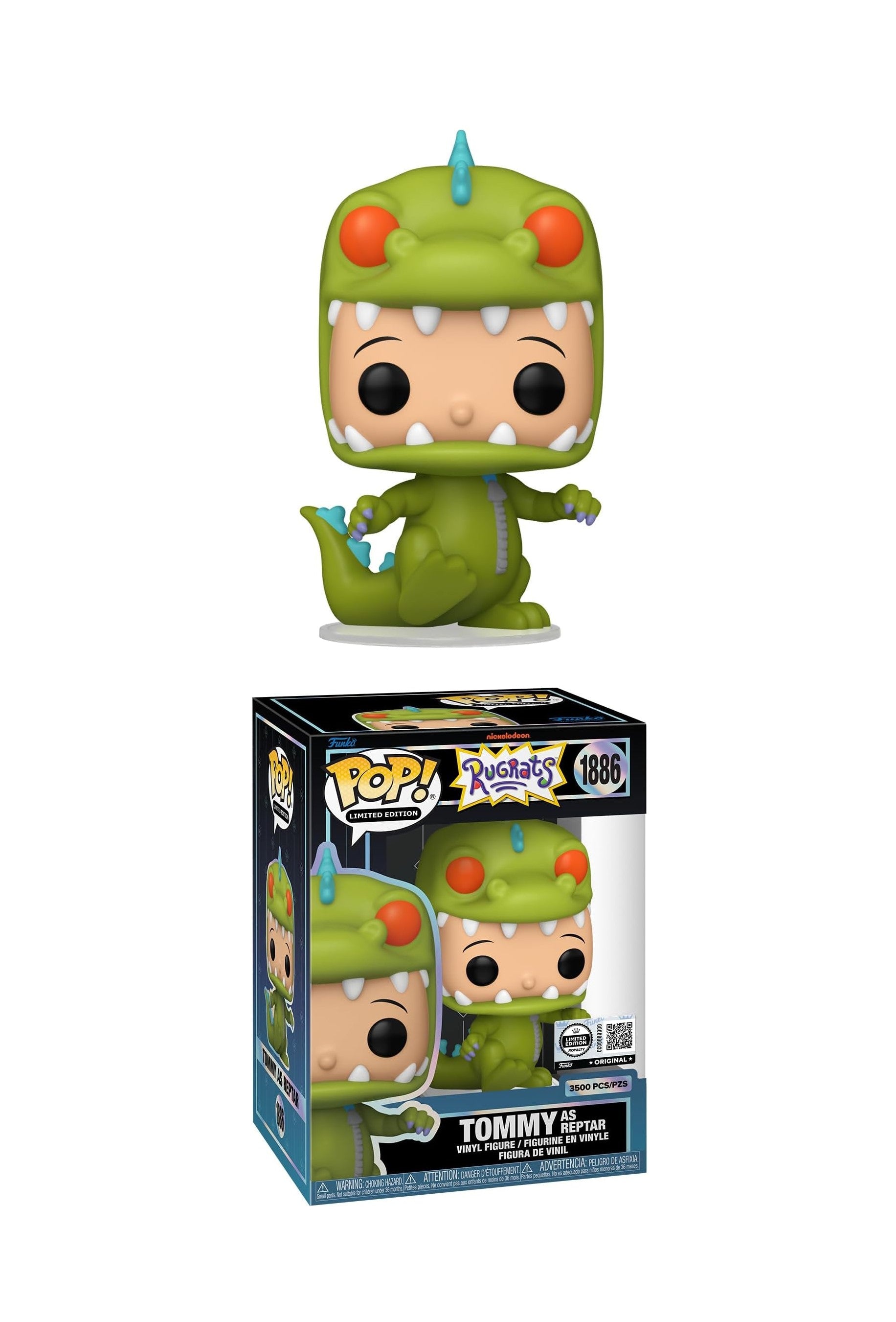 Funko POP! Animation: Rugrats - Tommy as Reptar LE 3500 Pieces, Royalty Limited Edition