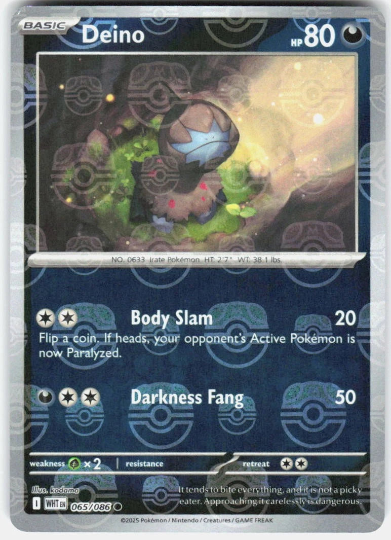 Deino - 065/086 (Master Ball Pattern) - SV: White Flare (WHT) by SAFAQATI on MYNTED