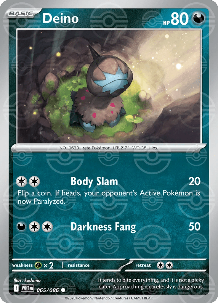 Deino (Poke Ball Pattern) 065/086 (White Flare) by RoninMjRips on MYNTED