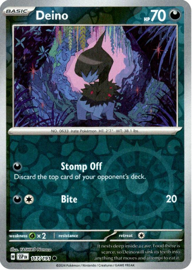 Deino [Reverse Holo] 117 Pokemon Surging Sparks by Moe‘s Vault on MYNTED