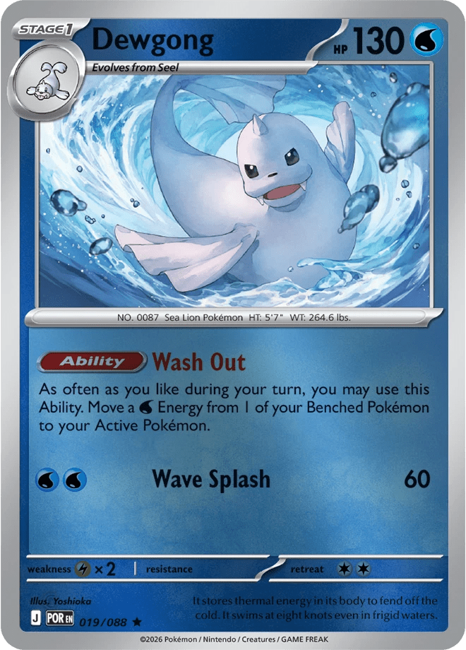 Dewgong 019/088 Reverse Holo | Mega Evolution – Perfect Order by Worth the XP on MYNTED