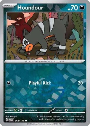 houndour POKEBALL REVERSE HOLO Prismatic Evolutions 062/131