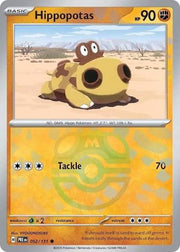 hippopotas MASTER BALL REVERSE HOLO Prismatic Evolutions 052/131
