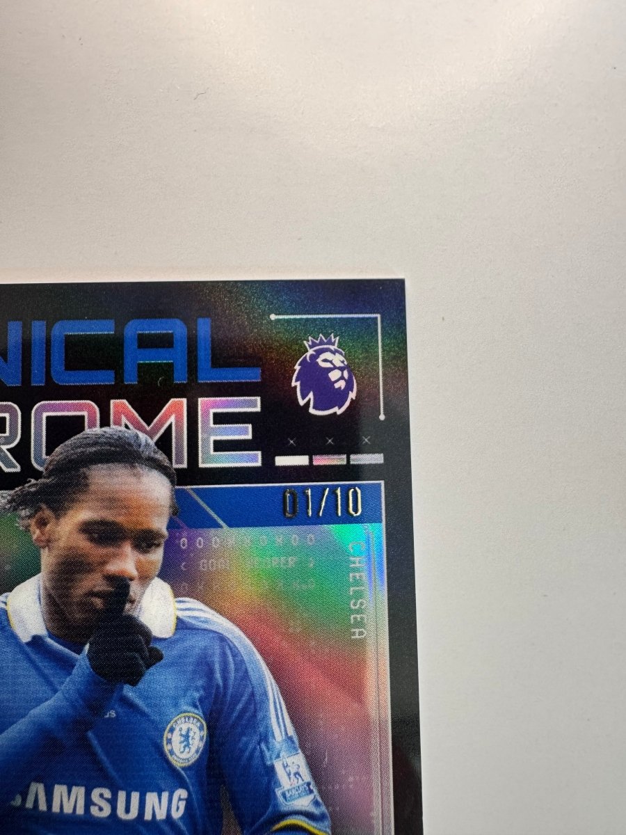 Didier Drogba CC - 4 Clinical Chrome Black 01/10 — 2025 - 26 Topps Chrome Premier League — Chelsea Legend by KitRoom Cards on MYNTED