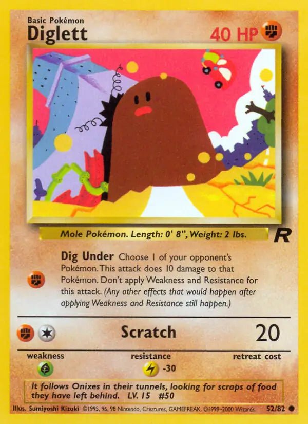 Diglett - 52/82 - Team Rocket (Unlimited) by The Archive Stop on MYNTED