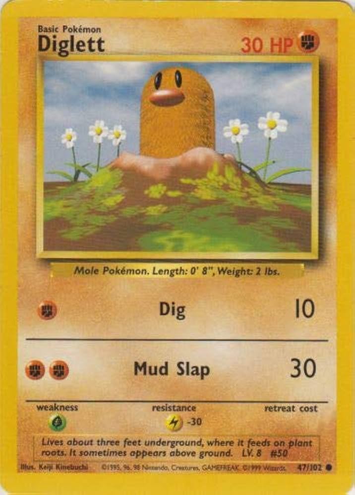 Diglett base set (Unlimited) 47/102 by ISB Collector on MYNTED