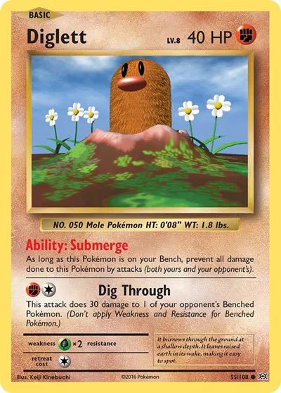 Diglett Evolutions Common 55/108 by The Greatest on MYNTED
