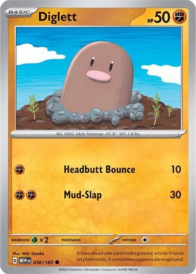 Diglett SV: 151 Common • 050/165 Reverse Holofoil by Shark Pop Culture on MYNTED