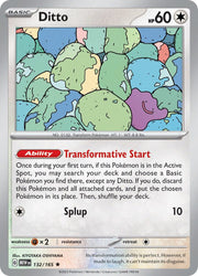 Ditto 132/165 - Holo (Pokemon 151) by The Cardboard Grind on MYNTED