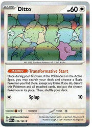 Ditto SV: 151 Rare • 132/165 Holofoil by Shark Pop Culture on MYNTED