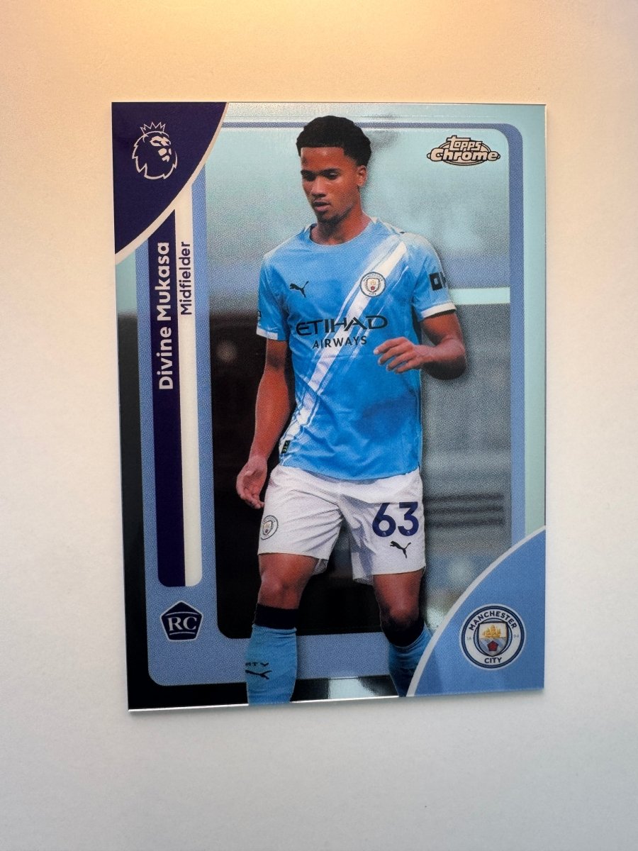 Divine Mukasa Refractor — 2026 Topps Chrome Premier League — Manchester City Rookie Card by KitRoom Cards on MYNTED