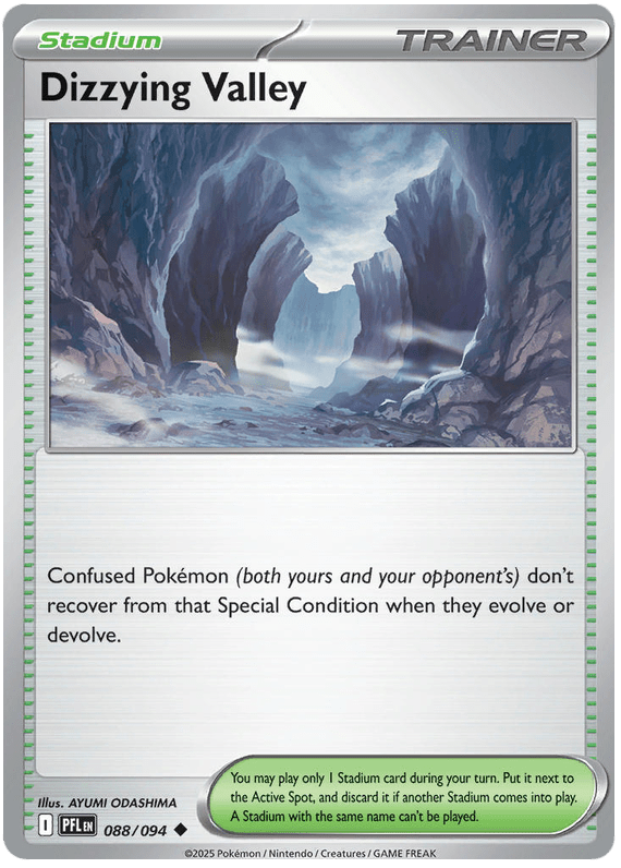 Dizzying Valley 088/094 Uncommon | Mega Evolution – Phantasmal Flames by Worth the XP on MYNTED