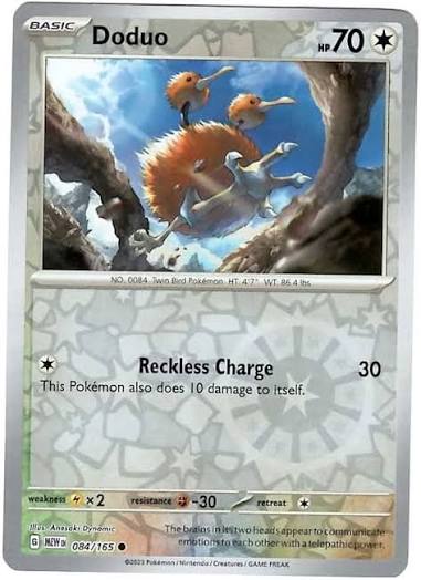 Doduo 084/165 - Reverse Holo (Pokemon 151) by The Cardboard Grind on MYNTED