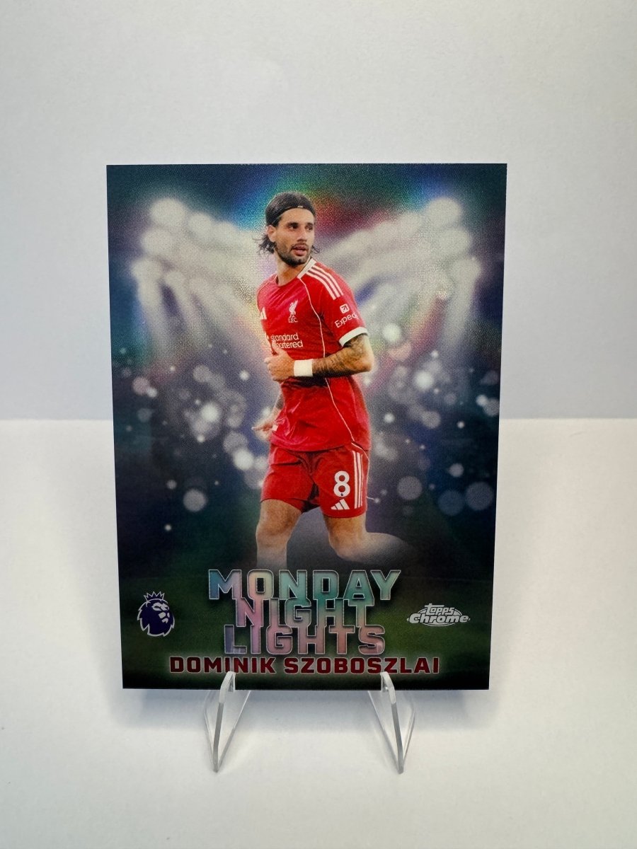 Dominik Szoboszlai MNL - 3 Monday Night Lights — 2026 Topps Chrome Premier League — Liverpool FC by KitRoom Cards on MYNTED