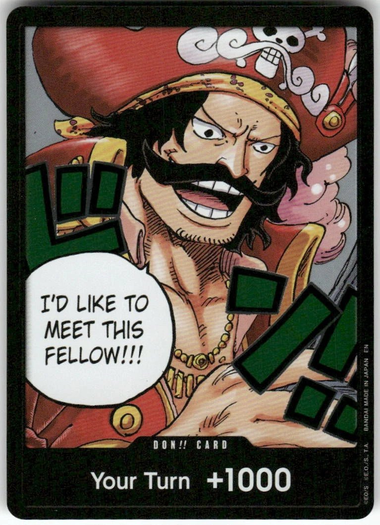 DON!! Card (Gol.D.Roger) DON!! Carrying On His Will One Piece Foil by Moe‘s Vault on MYNTED
