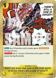 Don't you know that even in the cruel world of pirates there's still a code of honor?!! OP17-115 (The World's Strongest Warriors) by TCGDON on MYNTED