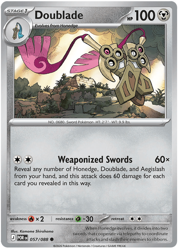 Doublade 057/088 Common | Mega Evolution – Perfect Order by Worth the XP on MYNTED