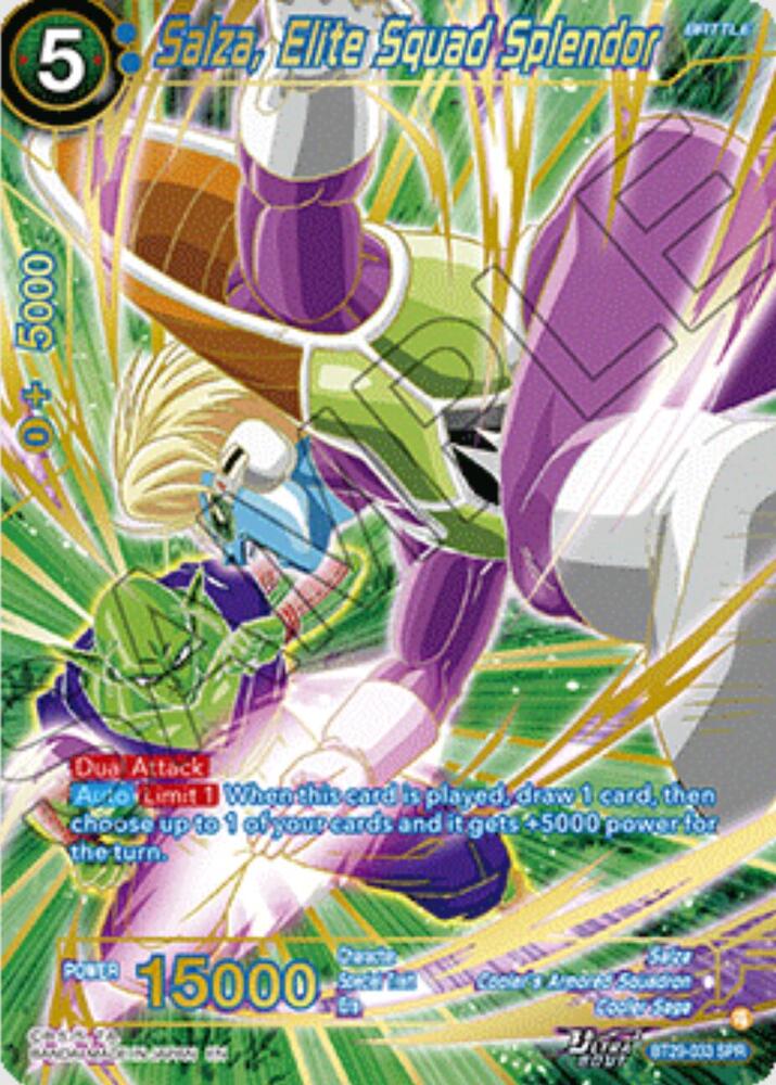 Dragon Ball - Salza, Elite Squad Splendor (SPR) - Fearsome Rivals (BT29) by TCGDON on MYNTED