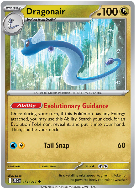 Dragonair 151/217 Uncommon | Mega Evolution – Ascended Heroes by Worth the XP on MYNTED