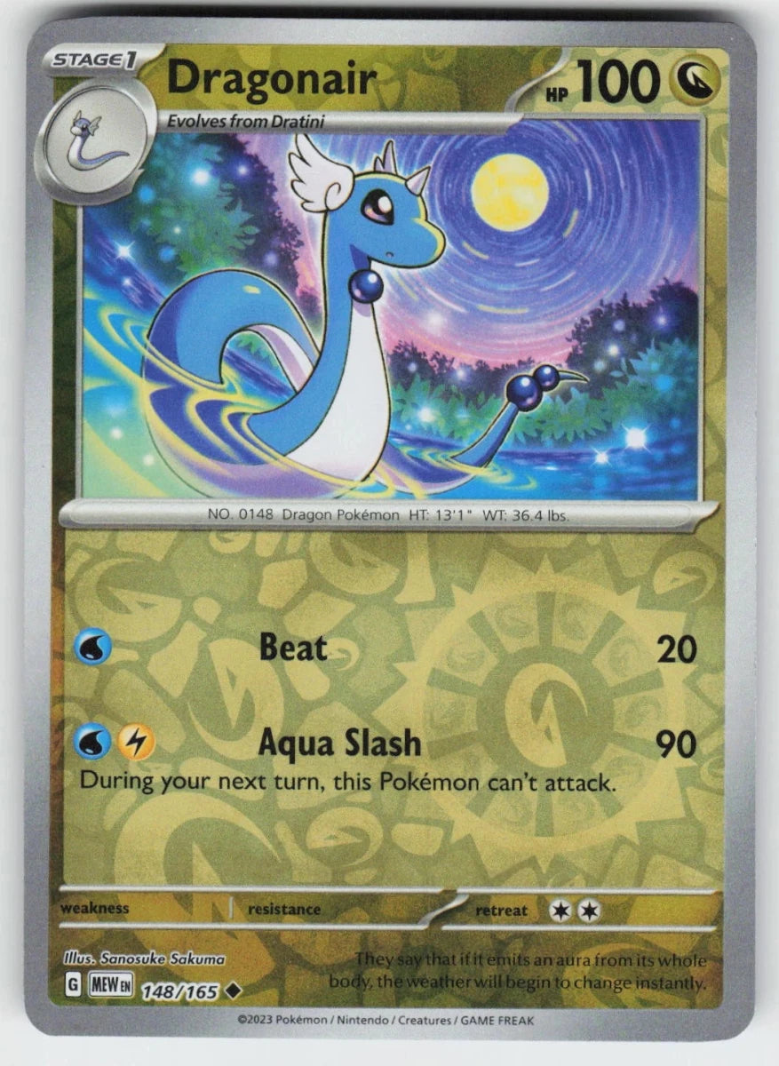 Dragonair Reverse Holo Uncommon SV: Scarlet & Violet 151 148/165 NM by Desert Pirates on MYNTED