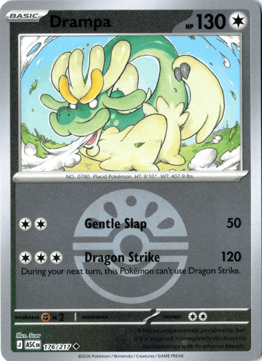 Drampa - 176/217 (Friend Ball) - ME: Ascended Heroes (ASC) by SAFAQATI on MYNTED