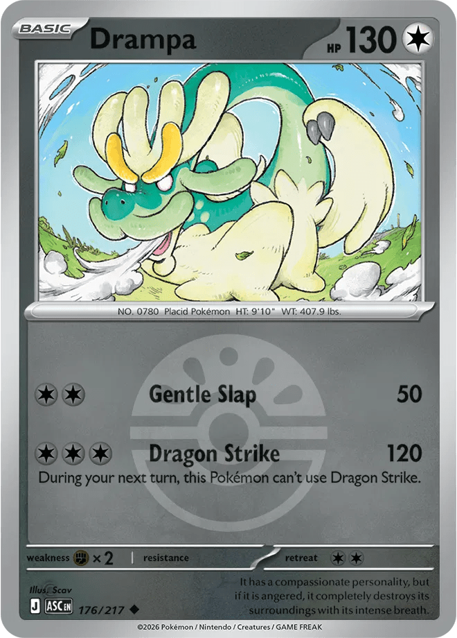 Drampa (Friend Ball) Ascended Heroes Uncommon • 176/217 Reverse Holofoil by Shark Pop Culture on MYNTED