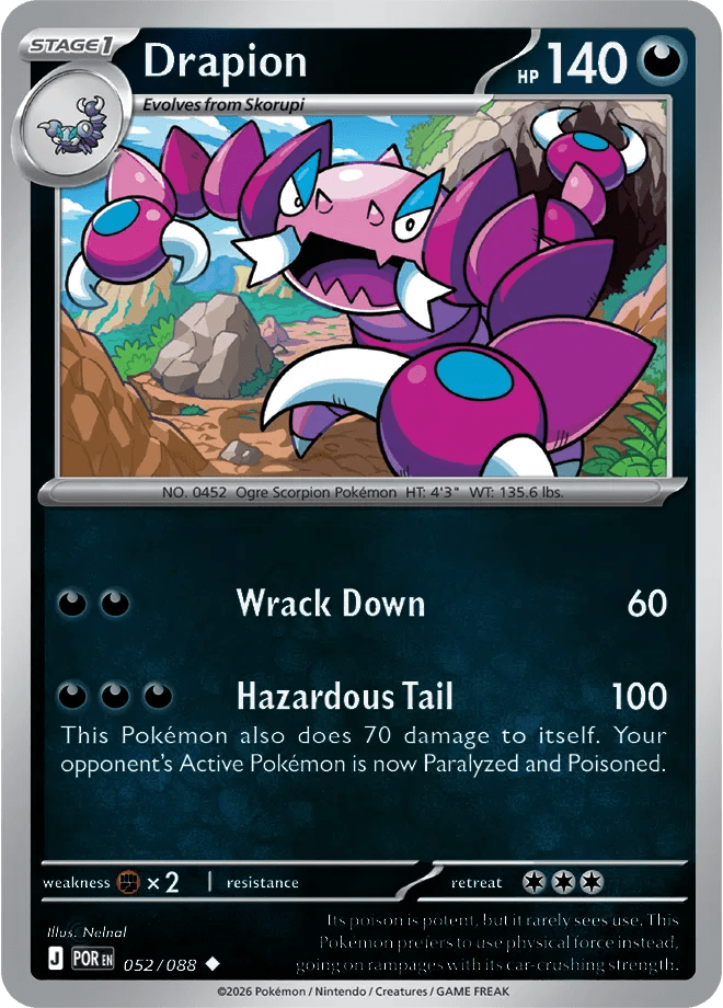 Drapion Perfect Order Uncommon • 052/088 Reverse Holofoil by Shark Pop Culture on MYNTED