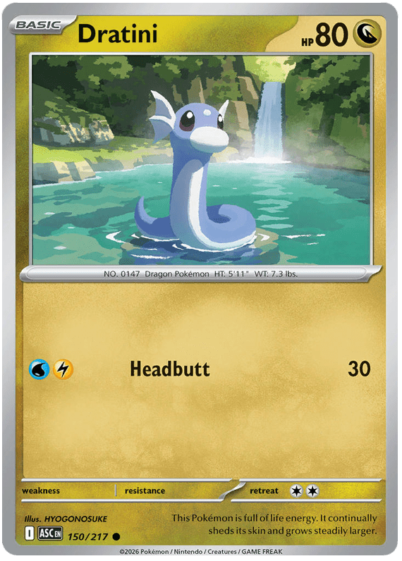 Dratini 150/217 Common | Mega Evolution – Ascended Heroes by Worth the XP on MYNTED