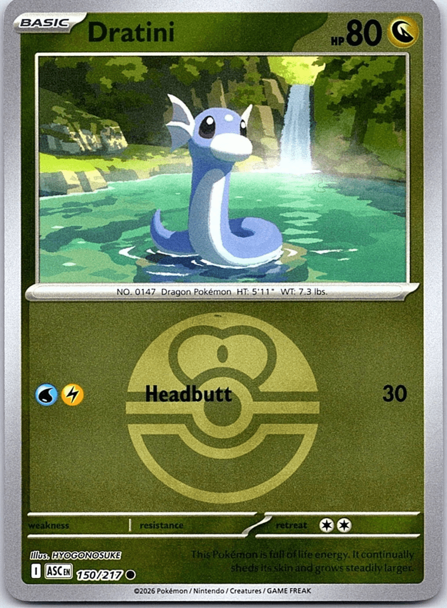 Dratini - 150/217 (Love Ball) - ME: Ascended Heroes (ASC) by SAFAQATI on MYNTED