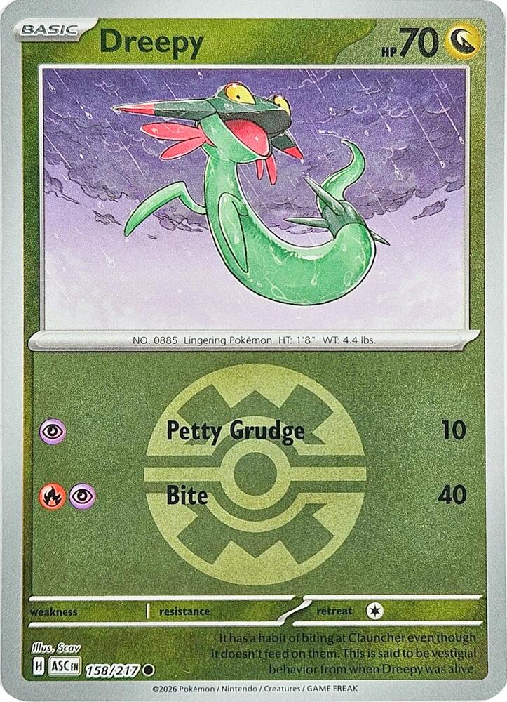 Dreepy 158/217 - Ascended Heroes - Quick Ball Pattern by Light Collectibles on MYNTED