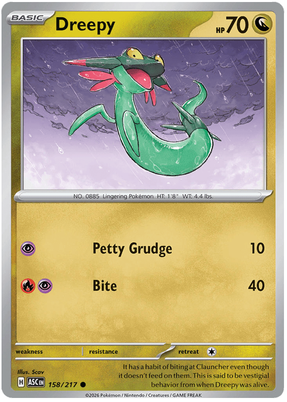 Dreepy 158/217 Common | Mega Evolution – Ascended Heroes by Worth the XP on MYNTED