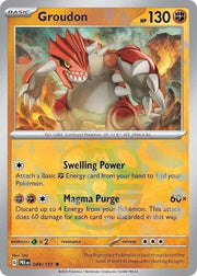 Groudon MASTER BALL REVERSE HOLO Prismatic Evolutions 049/131