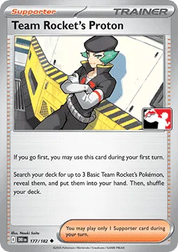 Team Rocket's Proton - 177/182 Prize Pack Series One Uncommon 177/182