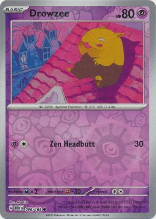 Drowzee SV: 151 Common • 096/165 Reverse Holofoil by Shark Pop Culture on MYNTED