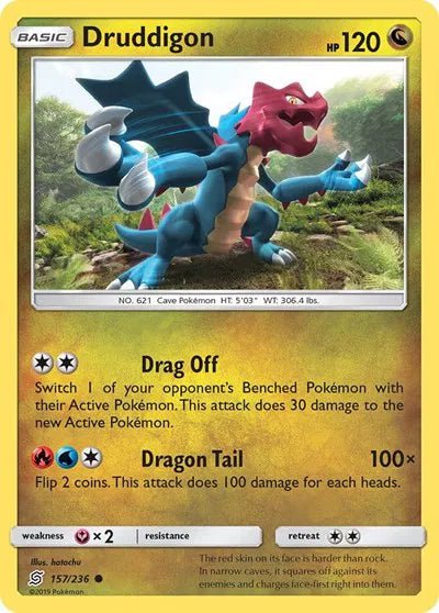 Druddigon (Reverse Holofoil) Unified Minds Common 157/236 by PokeSource on MYNTED