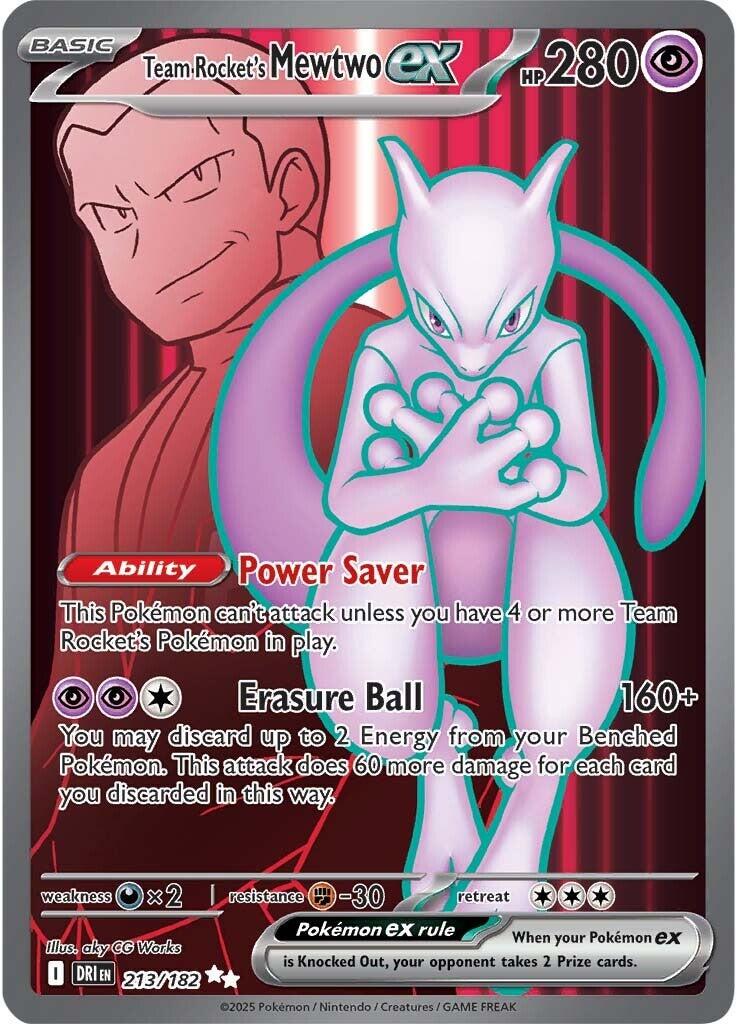 213/182 · Team Rocket's Mewtwo ex · Holo (DRI)