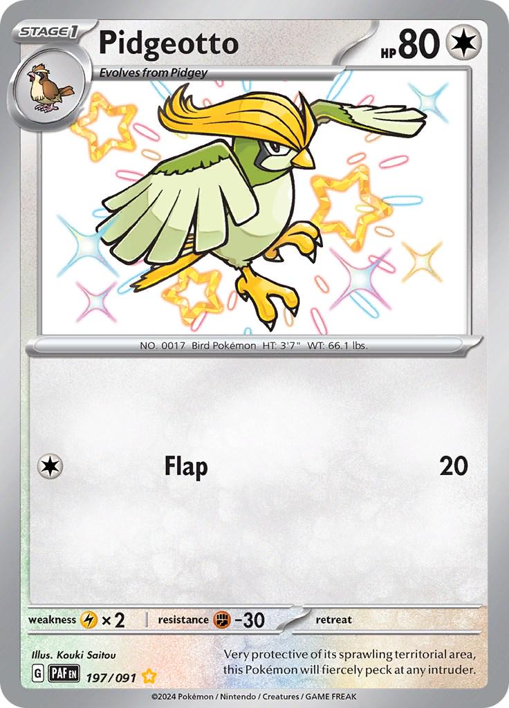 197/091 · Pidgeotto · Holo (PAF)