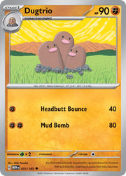 Dugtrio · 151 (MEW) 051 (Normal) by PokeMarsi on MYNTED
