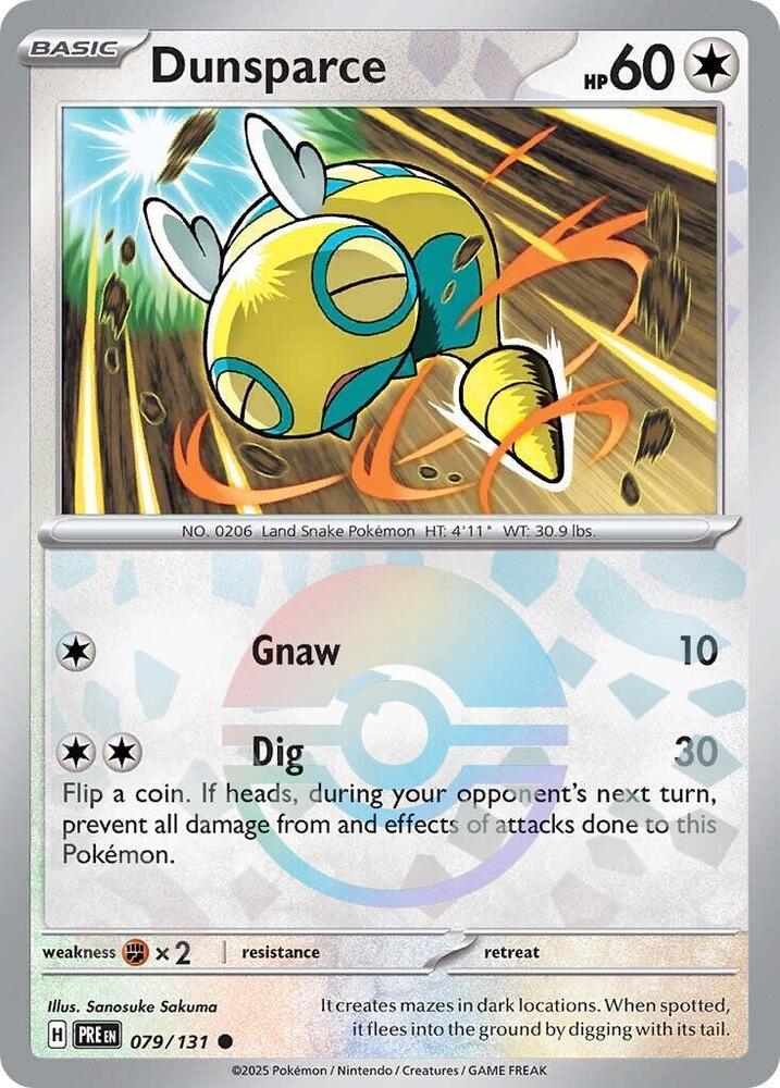 Dunsparce - 079/131 (Poke Ball Pattern) - SV: Prismatic Evolutions (PRE) by SAFAQATI on MYNTED