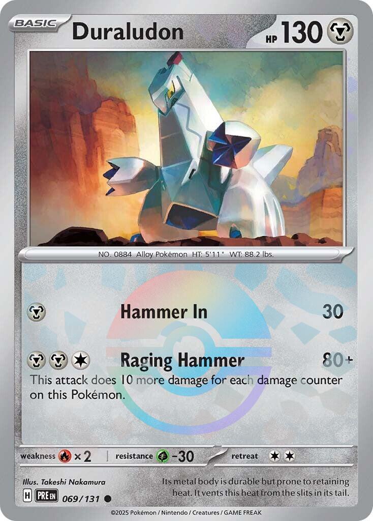 duraludon POKEBALL REVERSE HOLO Prismatic Evolutions 069/131