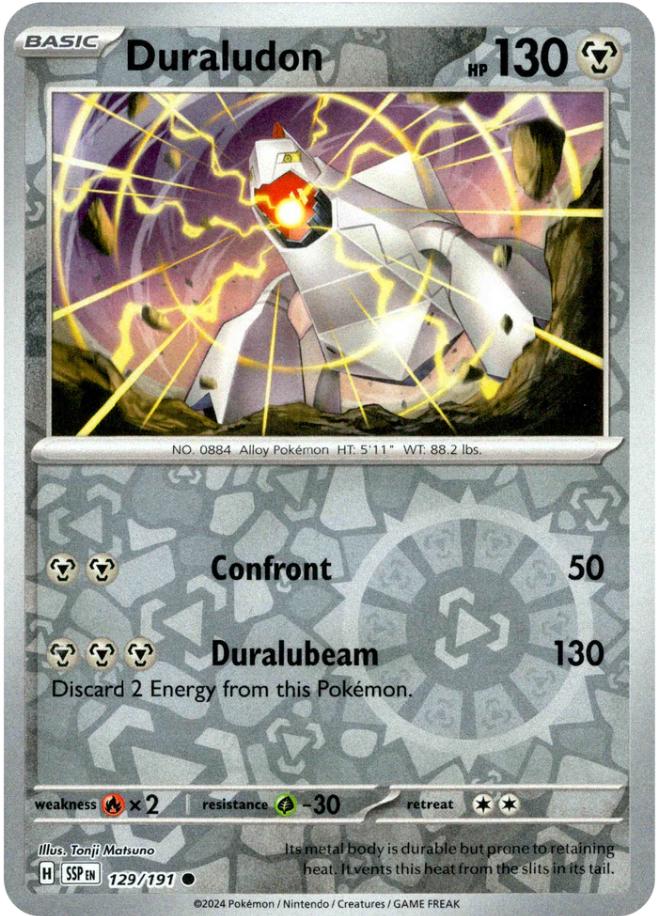Duraludon [Reverse Holo] 129 Pokemon Surging Sparks by Moe‘s Vault on MYNTED