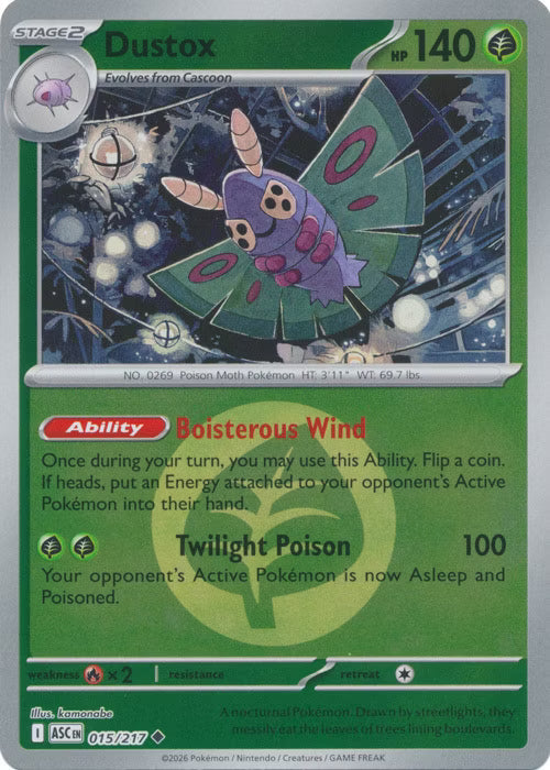 Dustox - 015/217 (Energy Symbol Pattern) - ME: Ascended Heroes (ASC) by SAFAQATI on MYNTED