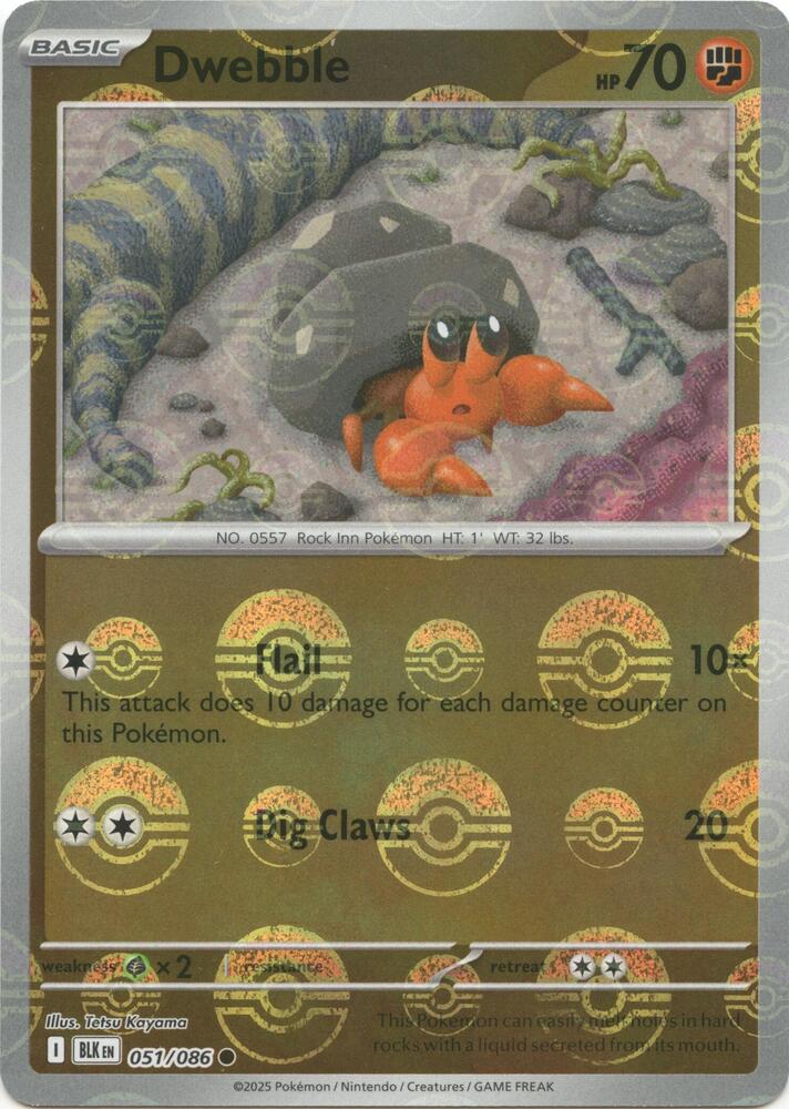 Dwebble - 051/086 (Poke Ball Pattern) - SV: Black Bolt (BLK) by SAFAQATI on MYNTED