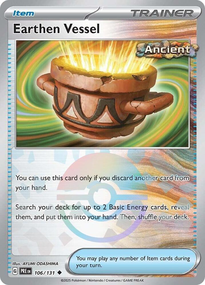 Earthen Vessel - 106/131 (Poke Ball Pattern) - SV: Prismatic Evolutions (PRE) by SAFAQATI on MYNTED